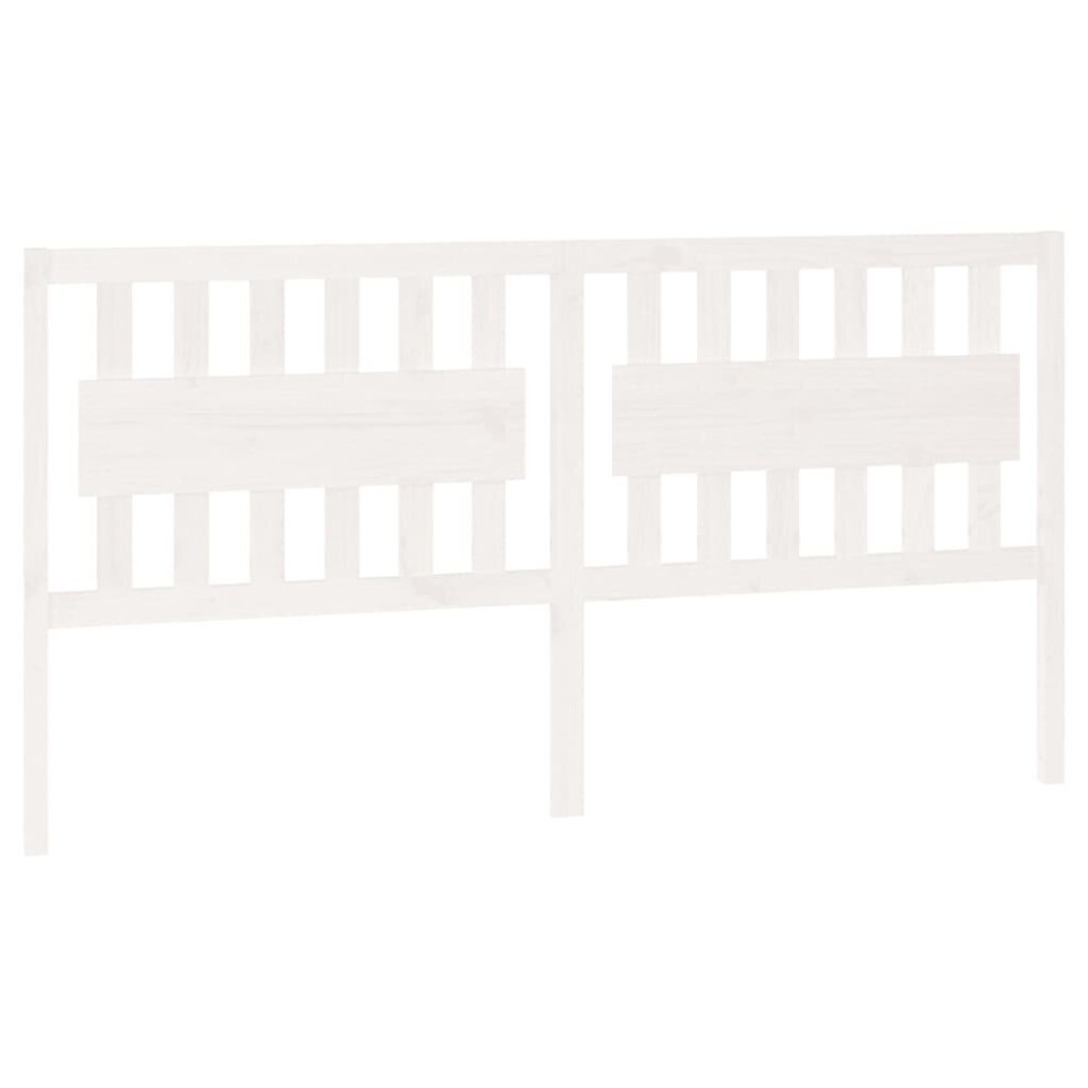 Vidaxl (White, 185.5 X 4 X 100 Cm) Bed Headboard Home Bedroom Decorative Bed Header Panel Solid Wood Pine