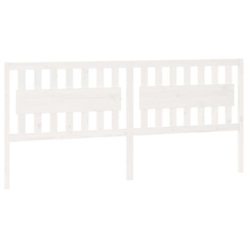 VidaXL (white, 205.5 x 4 x 100 cm) vidaXL Bed Headboard Home Bedroom Decorative Bed Header Panel Solid Wood Pine