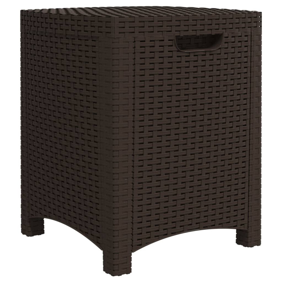 (brown, 39 x 39 x 46 cm) vidaXL Garden Storage Box PP Rattan Toolbox Multi Colours 39x39x46/60x54x41 cm
