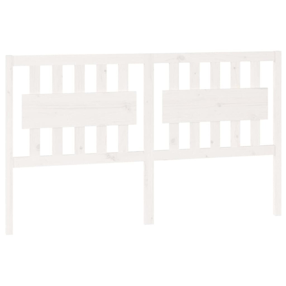 Vidaxl (White, 155.5 X 4 X 100 Cm) Bed Headboard Home Bedroom Decorative Bed Header Panel Solid Wood Pine
