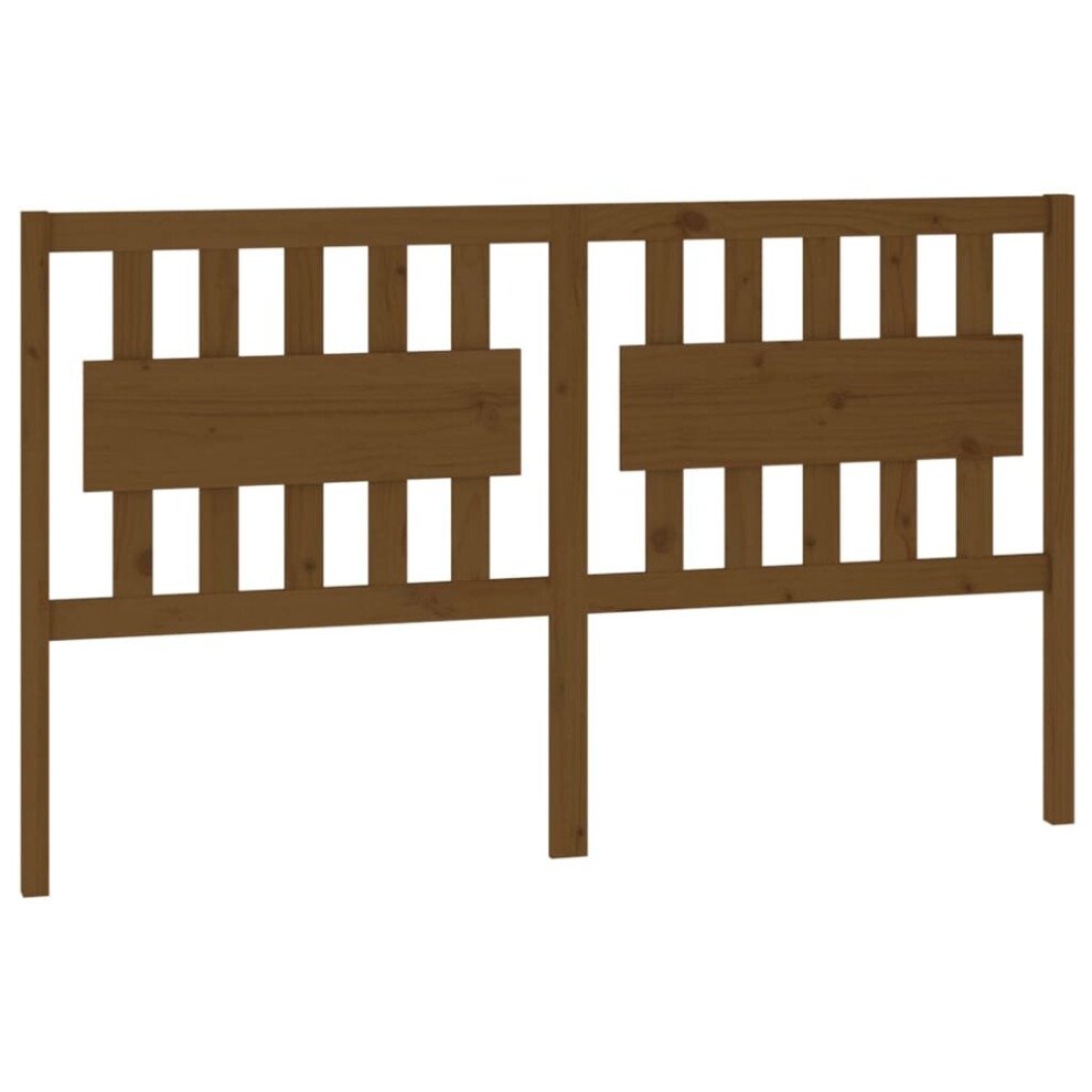 Vidaxl (Honey Brown, 155.5 X 4 X 100 Cm) Bed Headboard Home Bedroom Decorative Bed Header Panel Solid Wood Pine