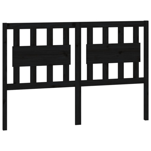 VidaXL (black, 125.5 x 4 x 100 cm) vidaXL Bed Headboard Home Bedroom Decorative Bed Header Panel Solid Wood Pine
