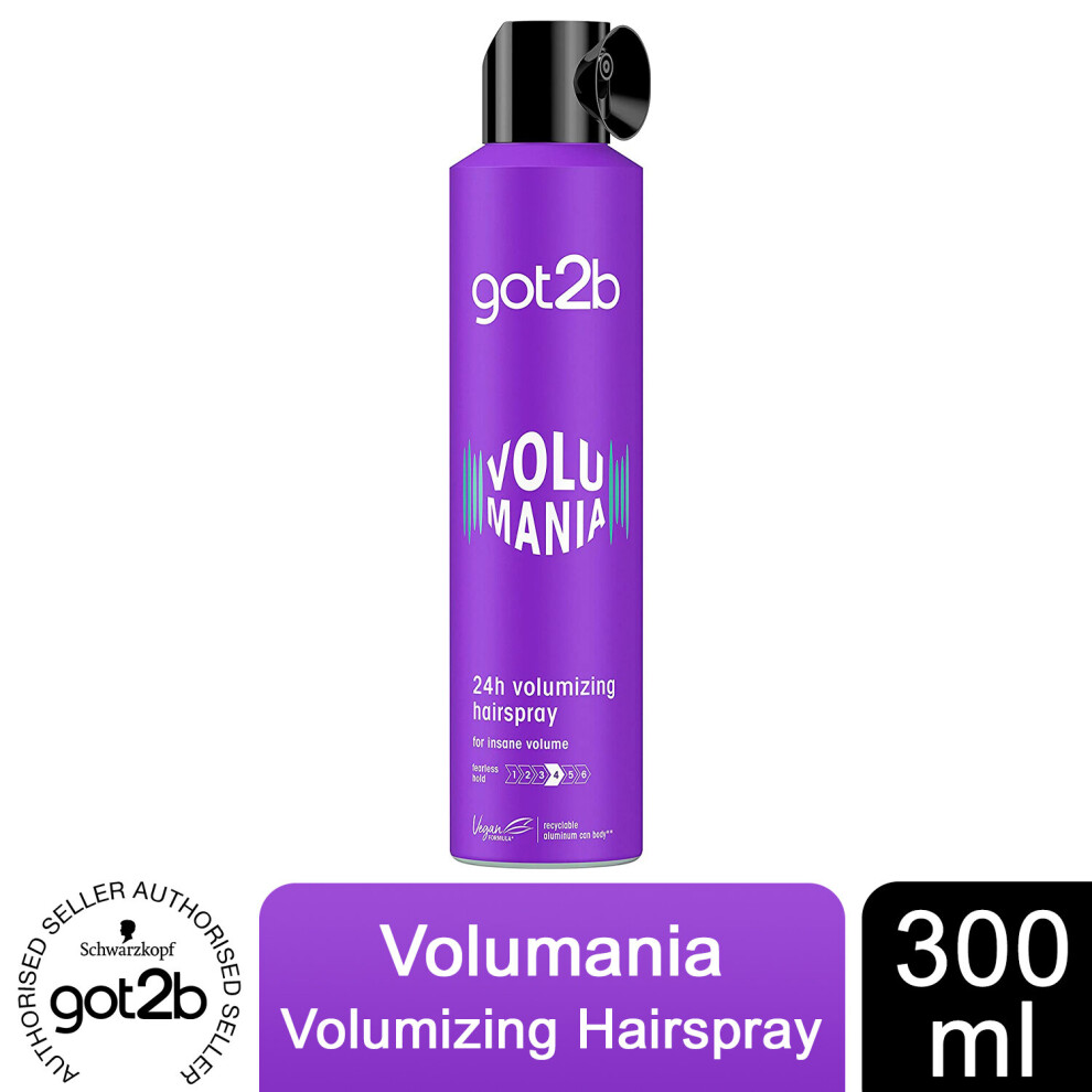 Schwarzkopf Got2b Volumania Hairspray for 24H Strong Hold, 300ml