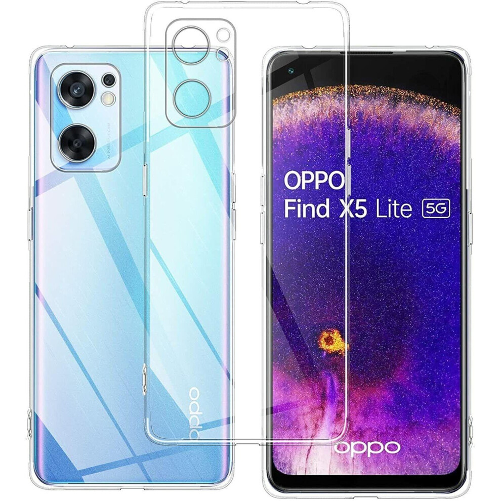 (For Oppo Find X5 Lite) Fits Oppo Find X5 / X5 Pro / X5 Lite Gel Case Clear Cover TPU Soft