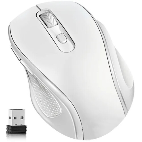 (White) 2.4 GHz Wireless Silent Mouse For PC Laptop 1