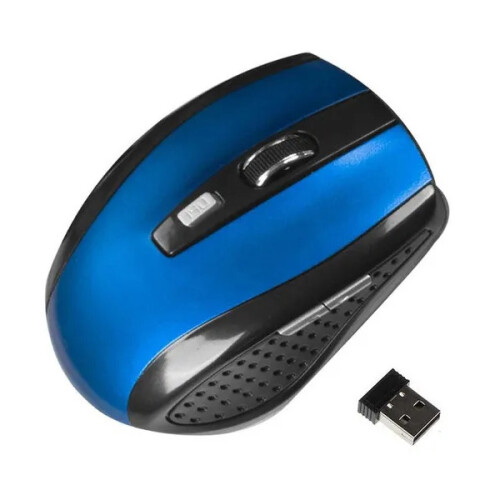 (Blue) 2.4G Wireless Mouse Optical 6 Buttons 1200DPI Mice