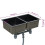 VidaXL vidaXL Handmade Kitchen Sink Black Stainless Steel Under-mount Kitchen Basin 3