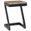 VidaXL vidaXL Solid Teak Wood Coffee Table Z Leg Transparent Polyresin Side Table 4