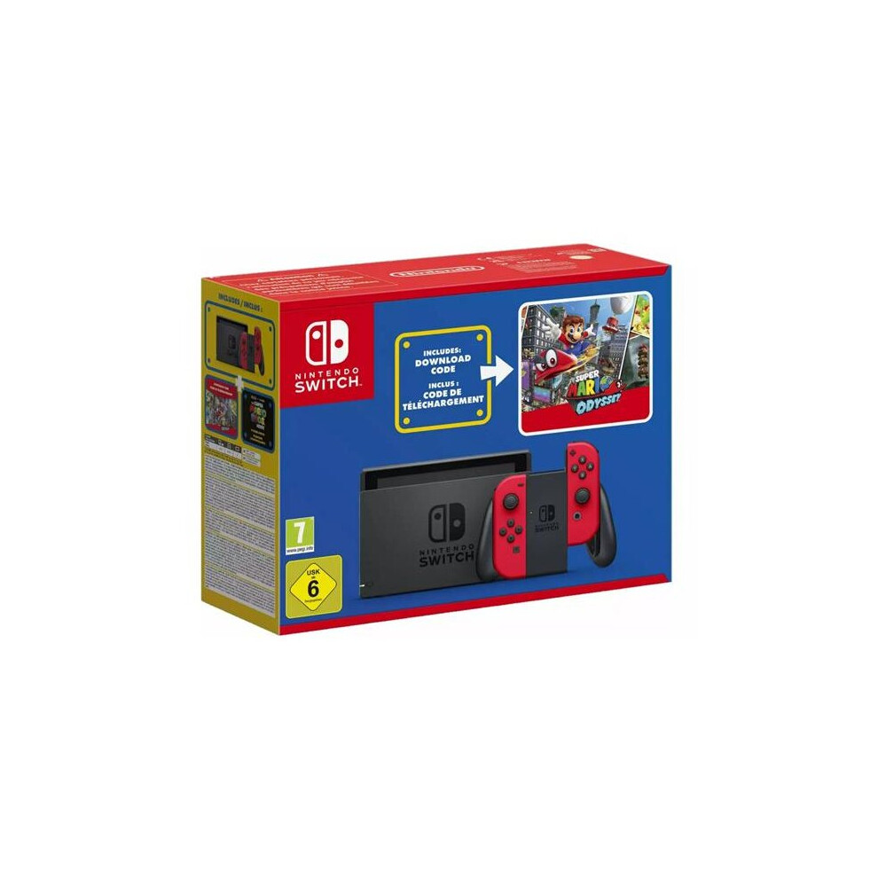 Nintendo Switch 1.1 Game Console - Super Mario Odyssey Bundle