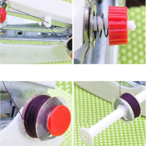 Portable Mini Handheld Cordless Sewing Machine Hand Held Stitch Home Clothes 2