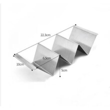 ( 4pcs stainless steel) Taco Holder Pancake Stand Mexican Food Wave Shape Hard Rack Kitchen Tools