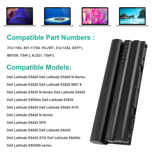 9 Cell 87Wh Battery Compatible with Dell Latitude E6430 E6420 E5430 E6530 E6540 E6520 E6440 E5420 E5520 E5530 NHXVW M5YOX 4YRJH UJ499 71R31 P8TC7 2