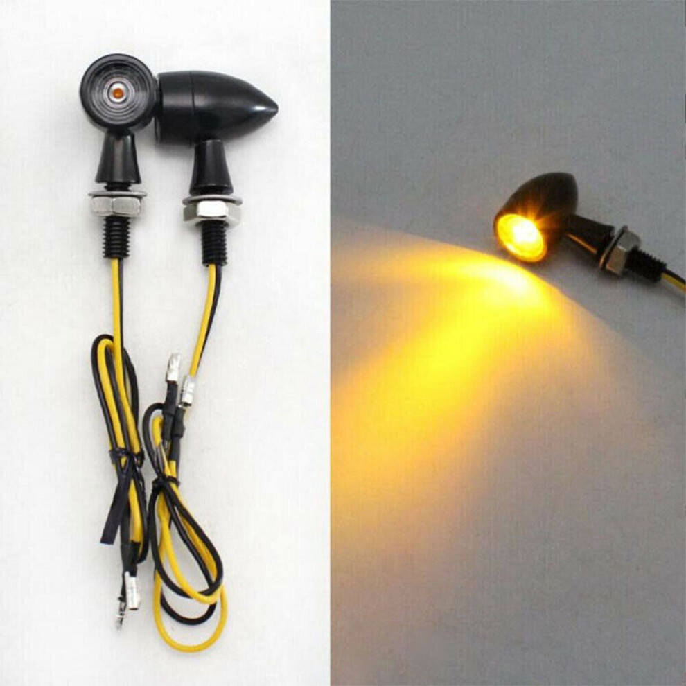 Mini Led Motorcycle Turn Signal Bullet Indicator Running Lamp Amber/Light 901871137171