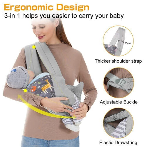 3-in-1 Baby Carrier Ergonomic Strong Breathable Adjustable Infant Backpack 1