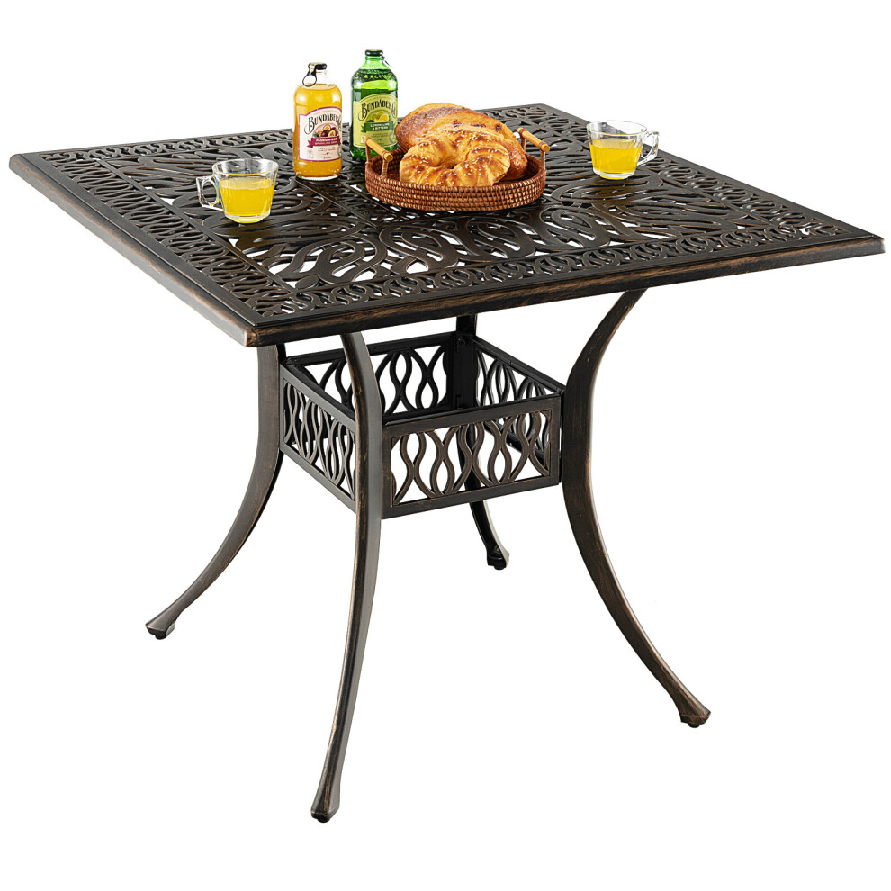 Patio Square Dining Table All-weather Outdoor Conversation Table