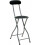 Gr8 Home Black Folding Bar Stool Breakfast High Back Chair Padded Desk Seat 3