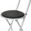 Gr8 Home Black Folding Bar Stool Breakfast High Back Chair Padded Desk Seat 4