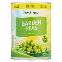 Best-One Garden Peas in Water 560g (Pack of 12)