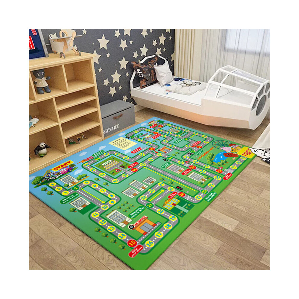(7) 140/220Cm Children's Play Crawl Mat Road Traffic Route Map Carpet Living Room Sofa Coffee Xylfly