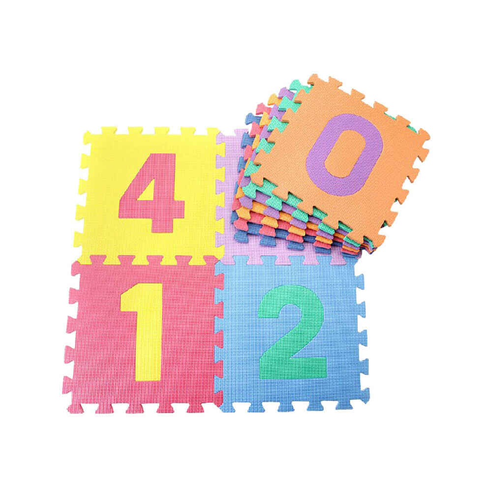 Xylfly (A10pcs Animal) 10Pcs/Set 30*30Cm Number Animal Pattern Baby Play Mat Puzzle Toys For Kids Children Eva Foam Yoga Crawling