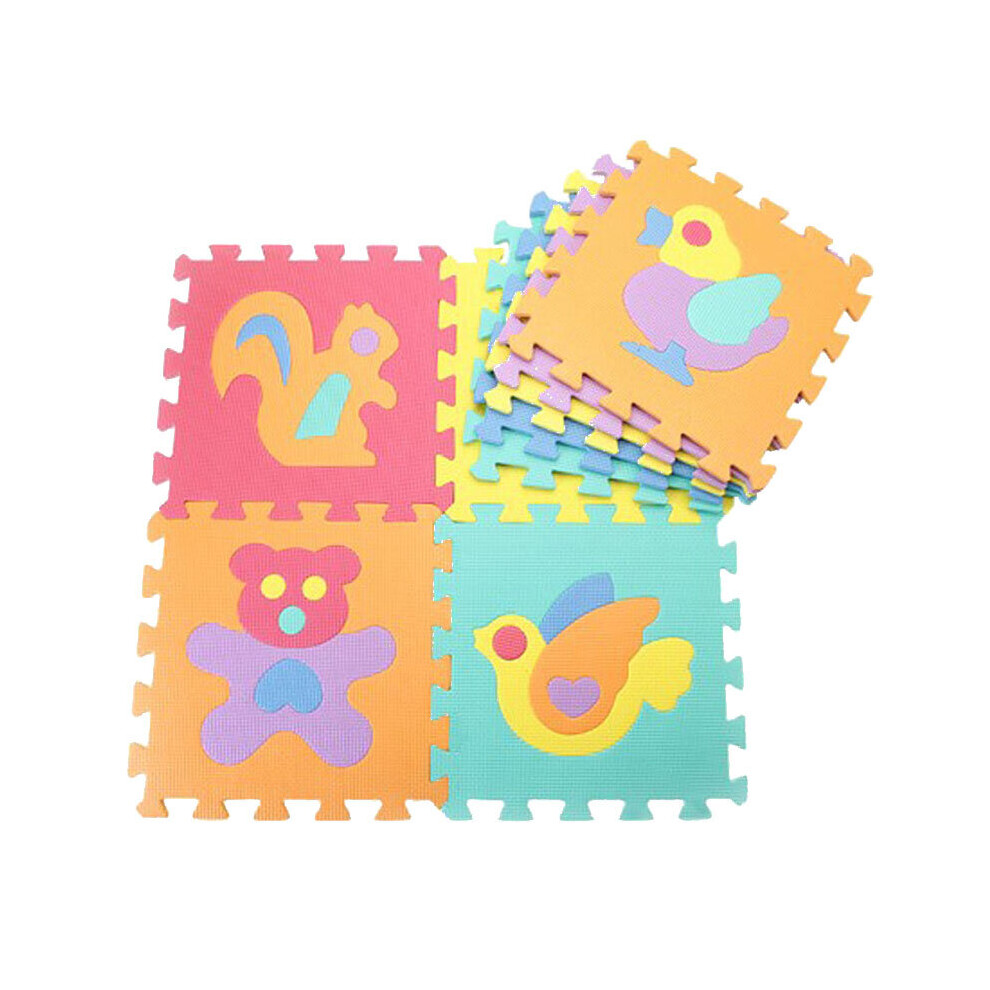 Xylfly (10Pcs Animal) 10Pcs/Set 30*30Cm Number Animal Pattern Baby Play Mat Puzzle Toys For Kids Children Eva Foam Yoga Crawling