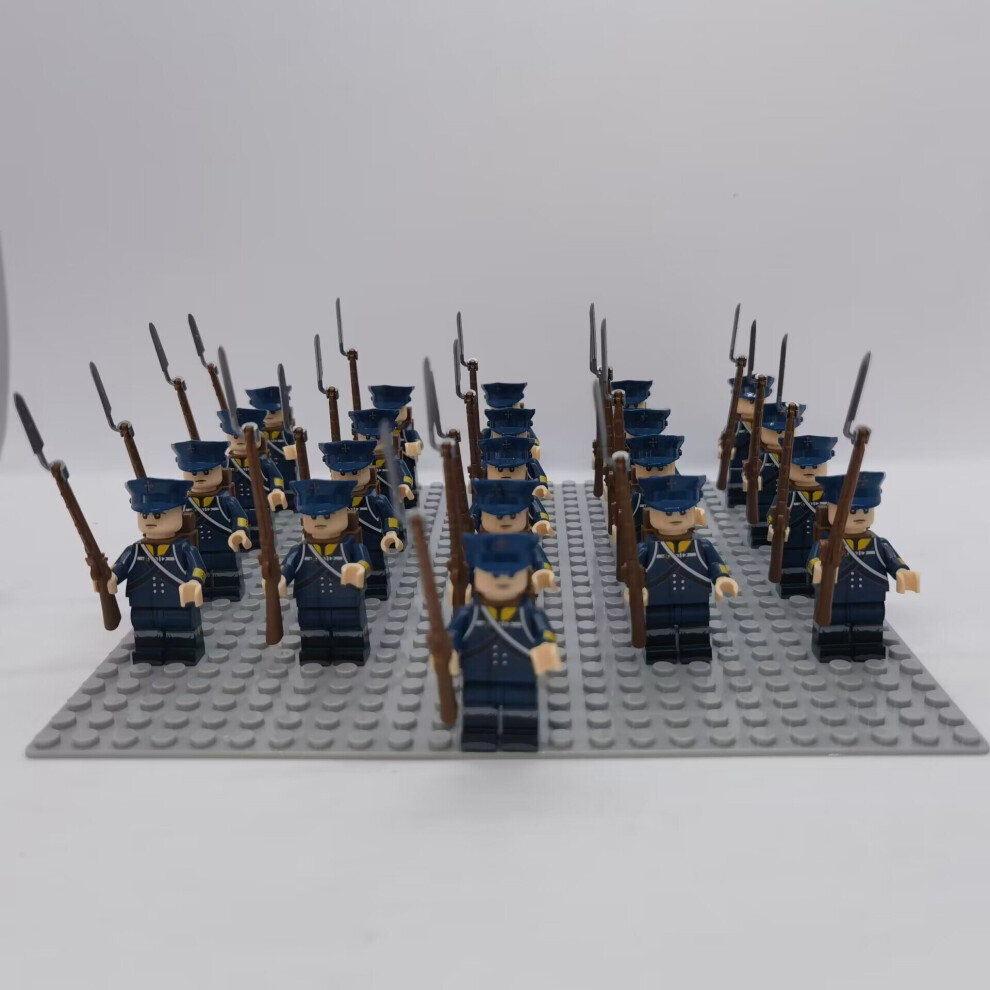 Sunvivid (Styles-3) 21Pcs Medieval Napoleon Series Prussian Soldiers