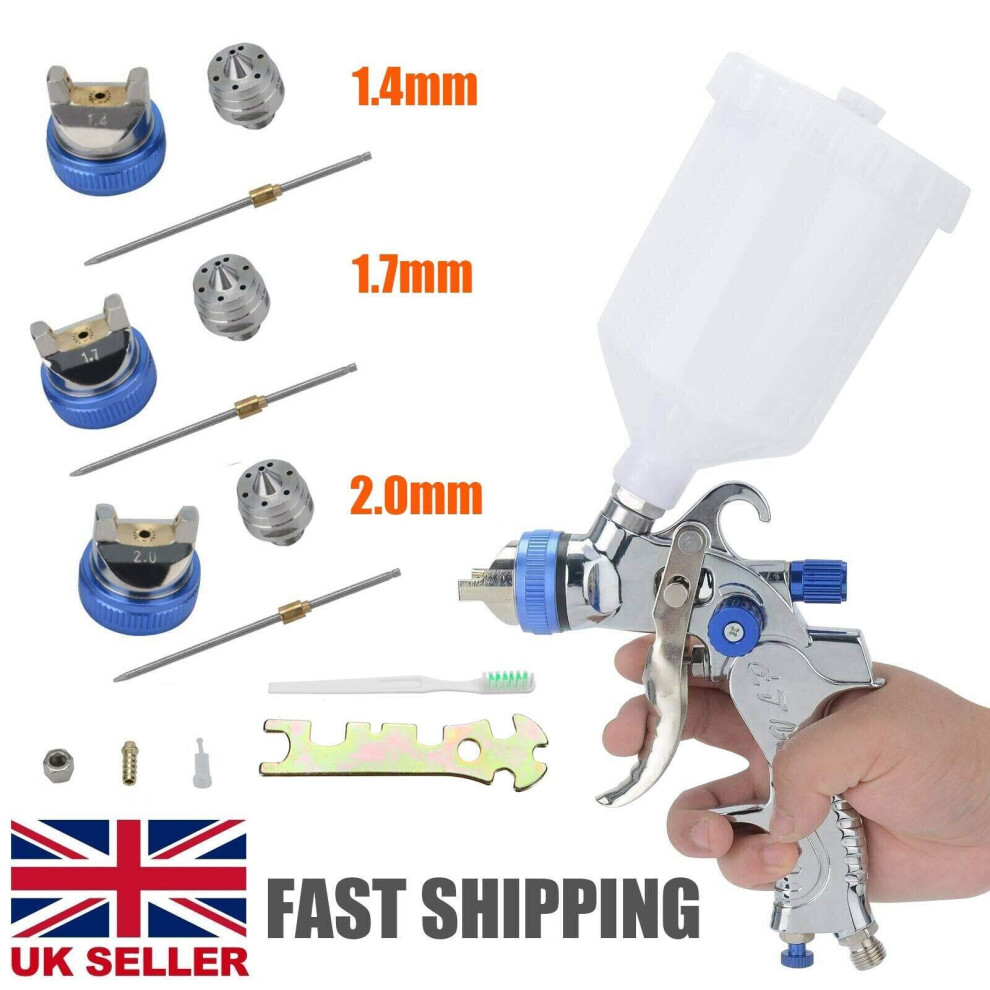 600CC Car Vehicle HVLP Paint Spray Gun Kit Air Regulator