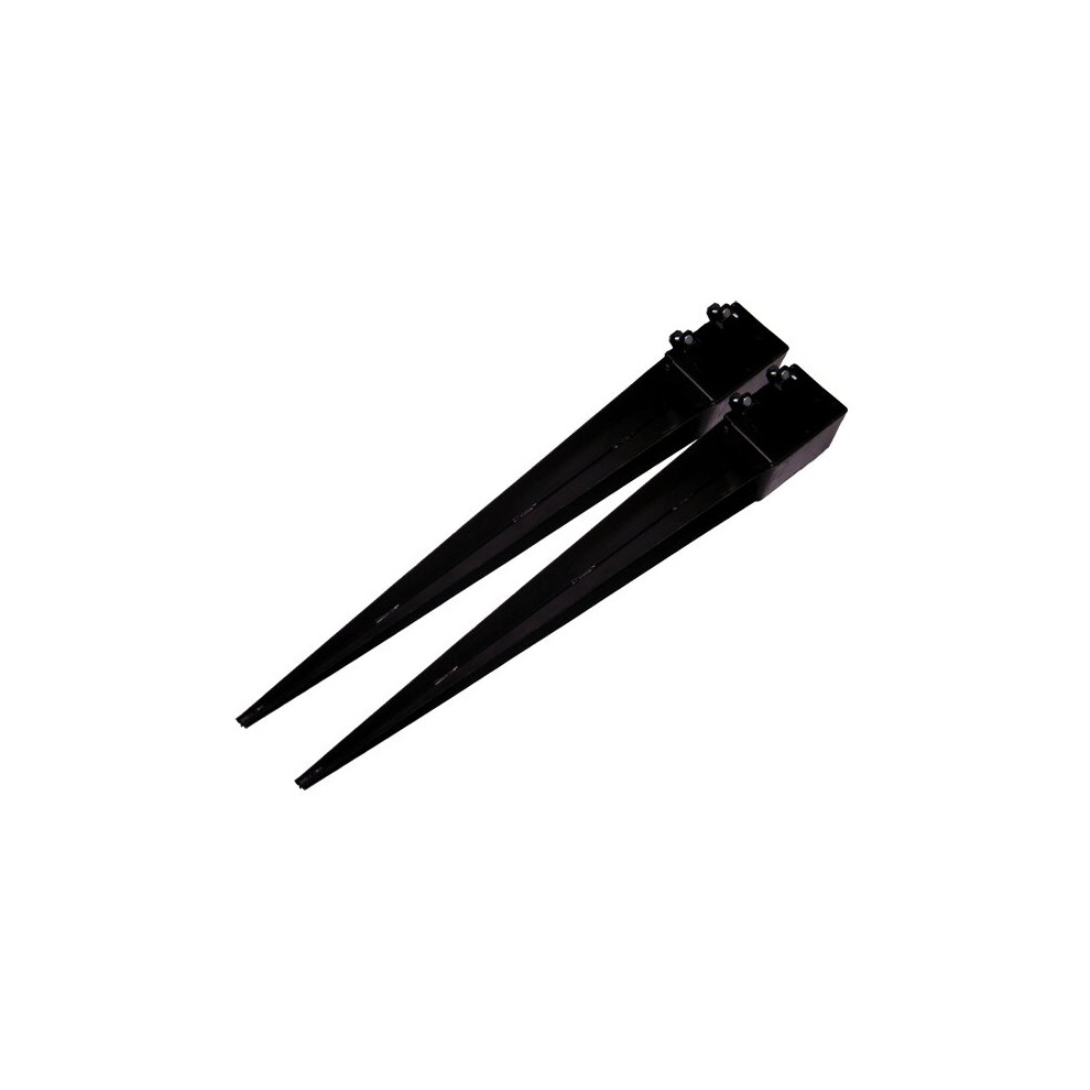 Fence Post Support Spike Holders 3" 75Mm X2 (Square Bolt Grip Shoe) 707152580120