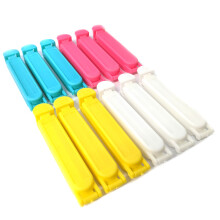 12 Plastic Reusable Food Clips Storage Fridge Freezer NON WEAR HINGE