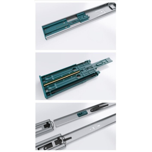 (600mm) Solid Slide - soft close drawer runners 2