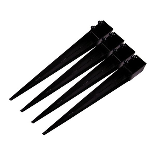 Fence Post Support Spike Holders 3" 75MM X4 (Square Bolt Grip Shoe)