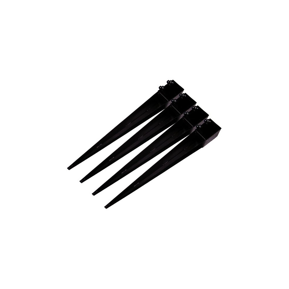 Fence Post Support Spike Holders 3" 75Mm X4 (Square Bolt Grip Shoe) 707152580137