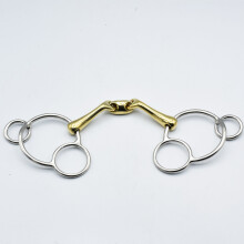 (5.5 inch) Universal Horse bit 3 Ring Gag Lozenge Happy horse mouth friendly Bit
