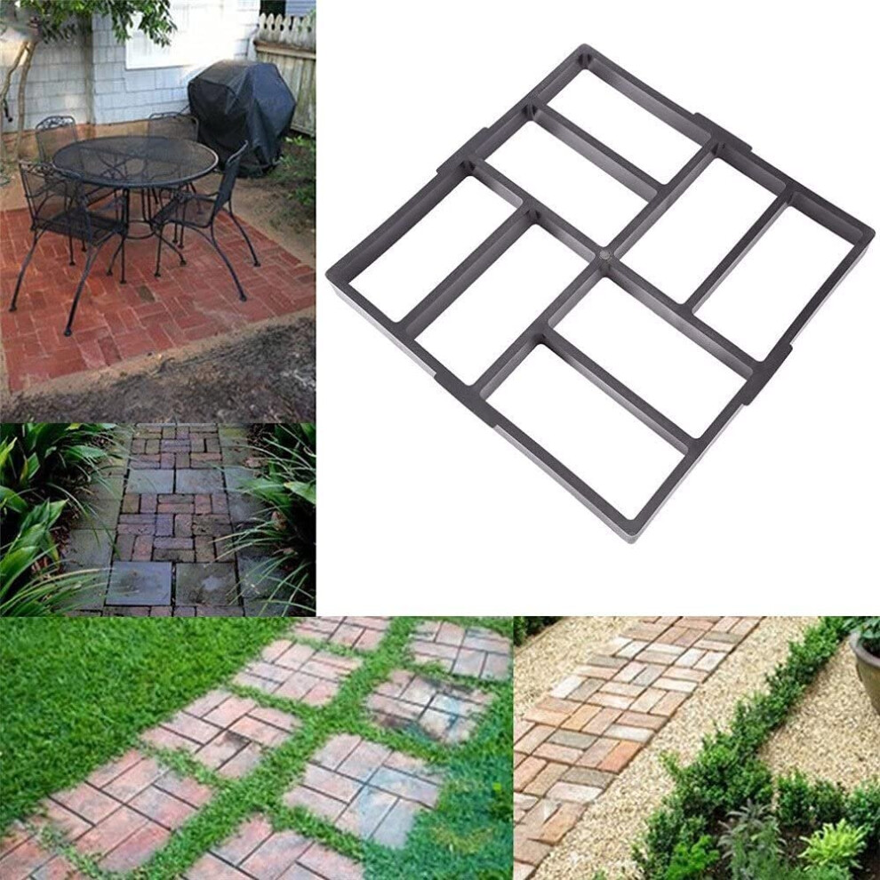 (Square (40x40cm)) Garden Paving Concrete Mould: Plastic Walk Maker Reusable Concrete Path Maker Molds