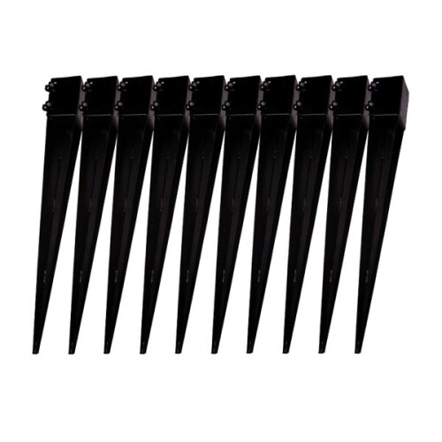 Fence Post Support Spike Holders 3" 75MM X10 (Square Bolt Grip Shoe)