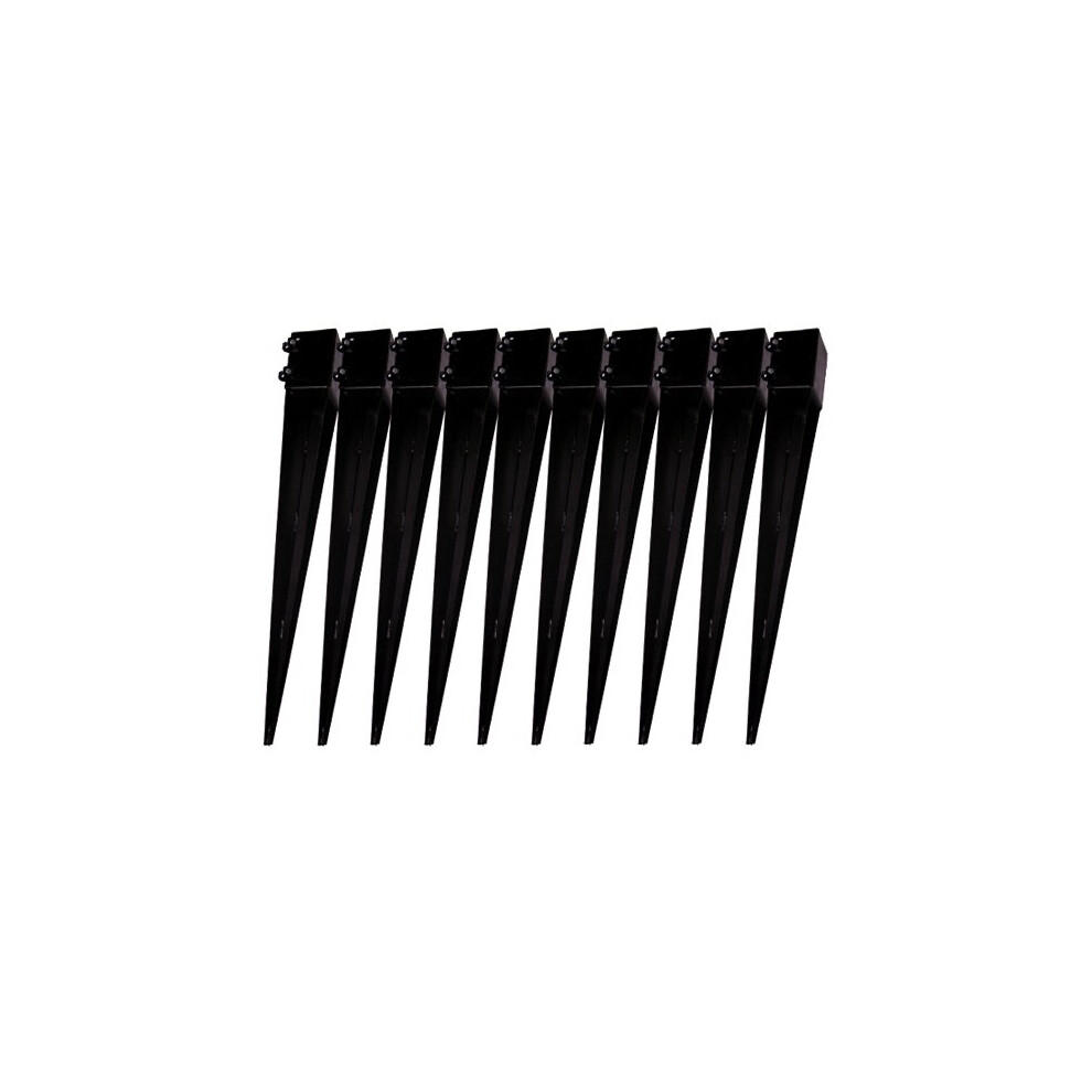 Fence Post Support Spike Holders 3" 75Mm X10 (Square Bolt Grip Shoe) 707152580144