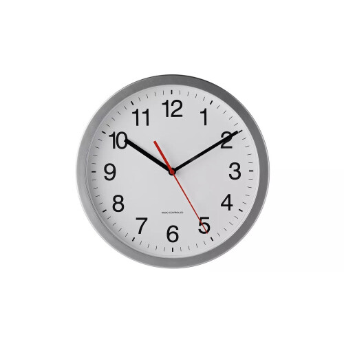 Habitat Radio Controlled Wall Clock - Silver 1