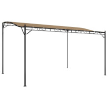 vidaXL Markise Taupe 4x3 m 180 g/m² Stoff und Stahl