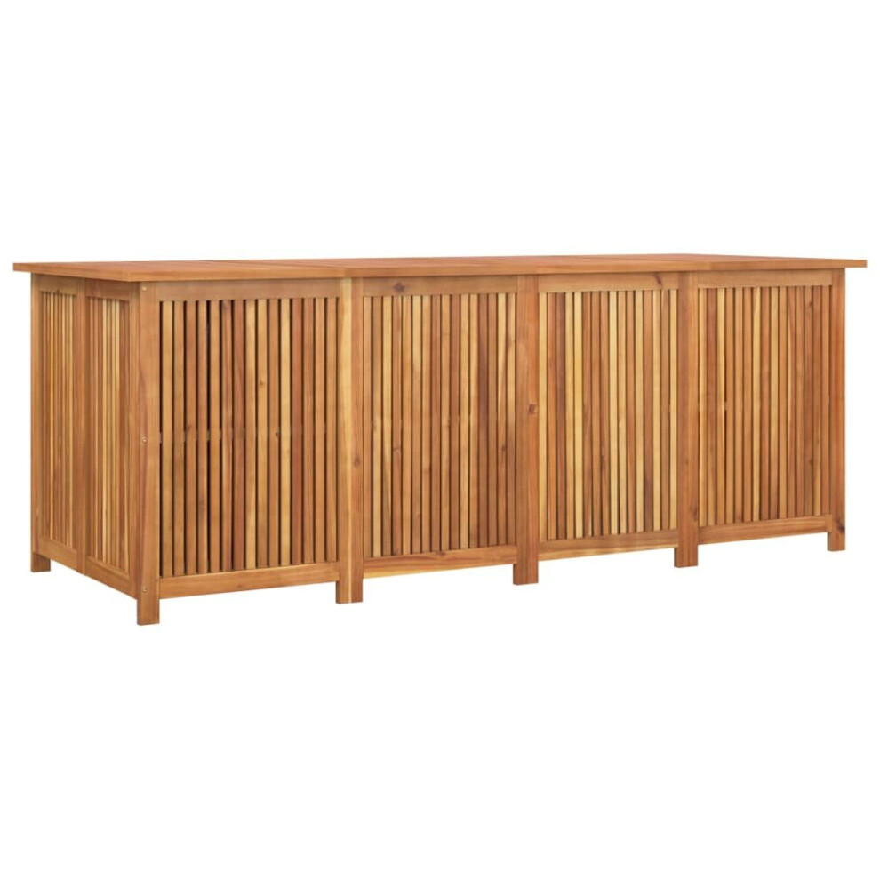 vidaXL Garden Storage Box 200x80x75 cm Solid Wood Acacia Outdoor Shed Chest