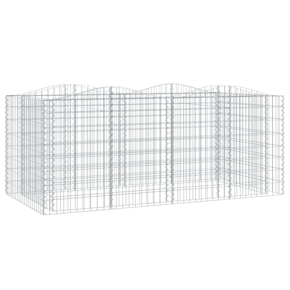 Vidaxl (200 X 100 X 100 Cm) Arched Gabion Raised Bed Gabion Basket Mesh Wire Stone Galvanised Iron