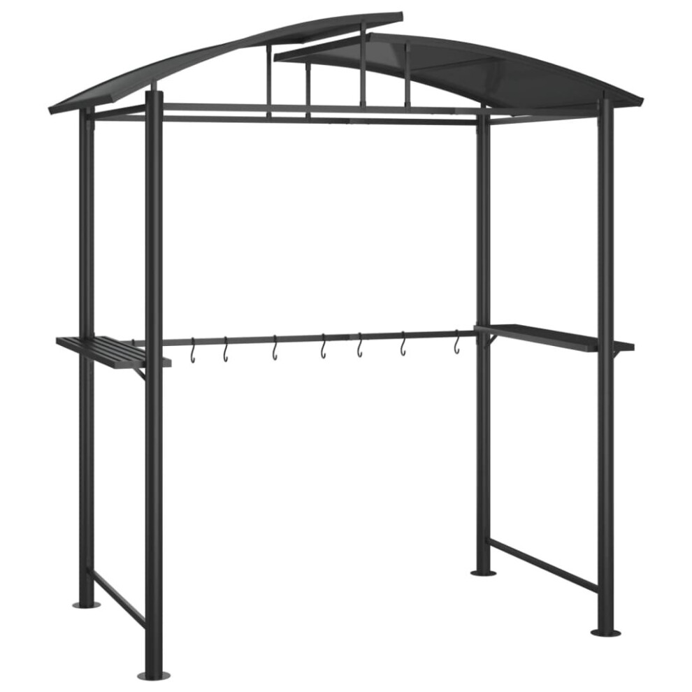 vidaXL BBQ Gazebo with Side Shelves Anthracite 210x114x230cm Steel BBQ Shelter