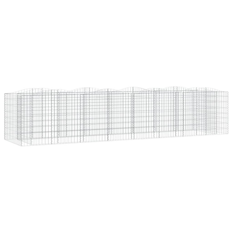 Vidaxl (400 X 100 X 100 Cm) Arched Gabion Raised Bed Gabion Basket Mesh Wire Stone Galvanised Iron
