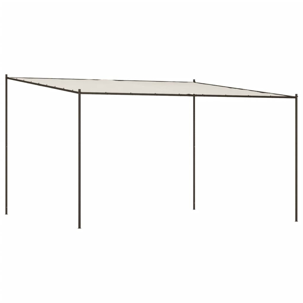 vidaXL Gazebo White 4x4 m 180 g/m² Fabric and Steel Outdoor Party Marquee