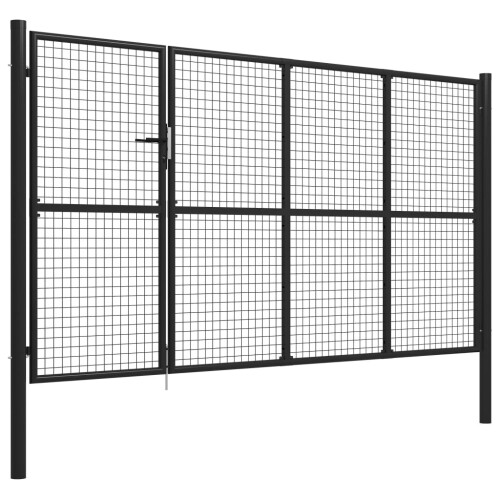 VidaXL vidaXL Gartentor aus Stahl 350 x 150 cm Anthrazit 1