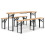 VidaXL vidaXL Folding Beer Table Set Wooden Table and Bench 3 Piece Solid Wood Fir 2