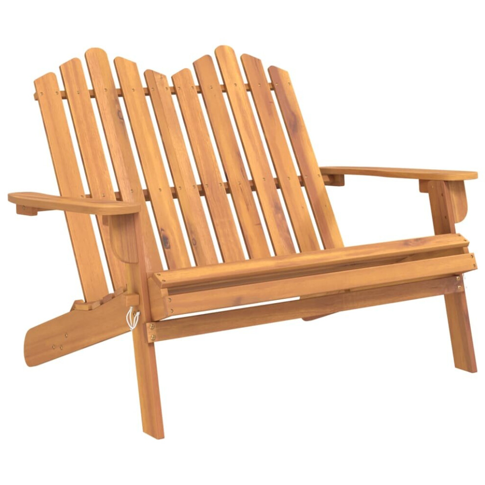 vidaXL Adirondack Garden Bench Outdoor Bench Deck Chair Solid Wood Acacia