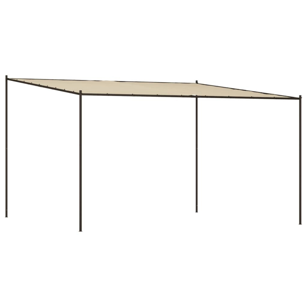 Vidaxl Gazebo Beige 4X4 M 180 G/M² Fabric And Steel Outdoor Party Marquee