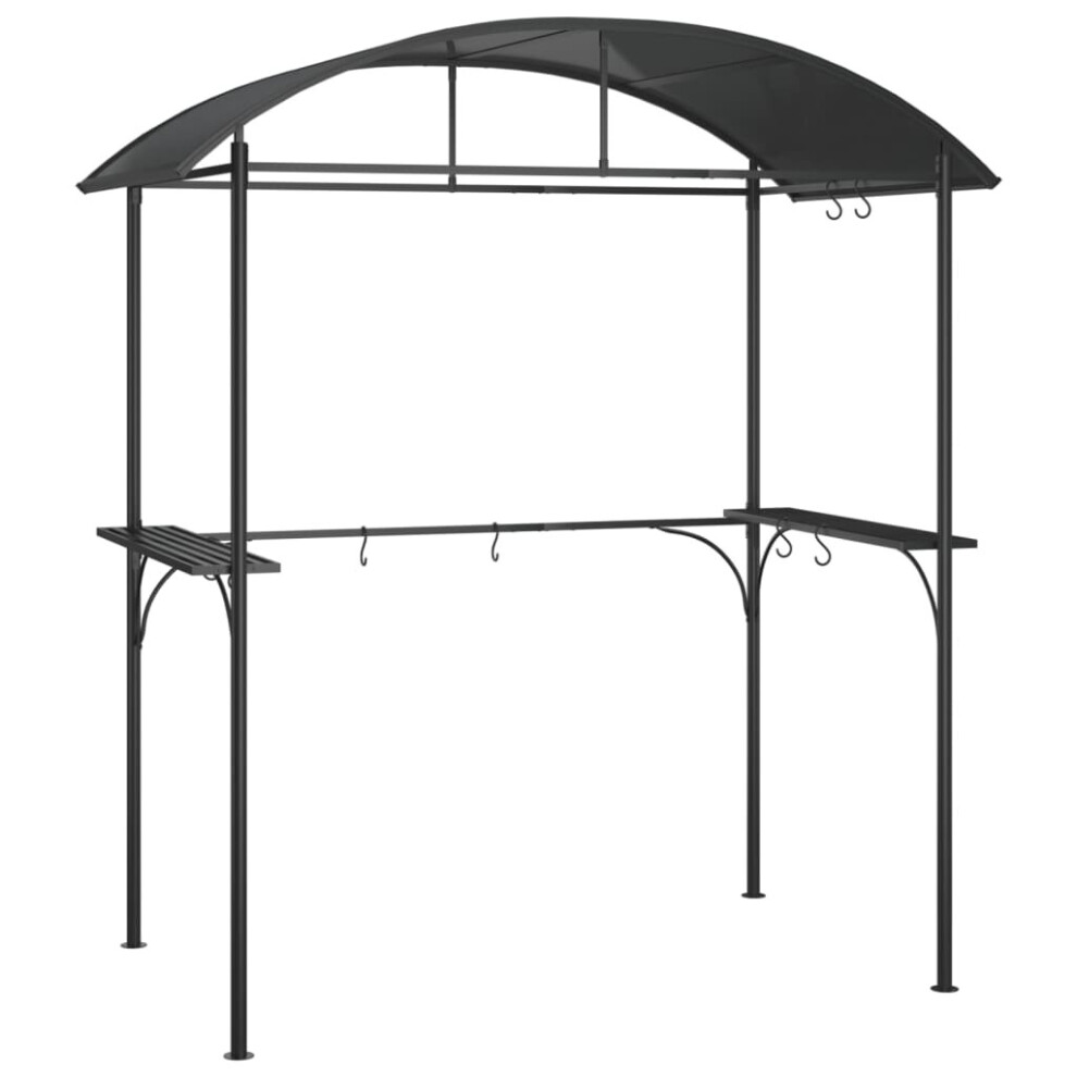 vidaXL BBQ Gazebo with Side Shelves Anthracite 220x115x230cm Steel BBQ Shelter