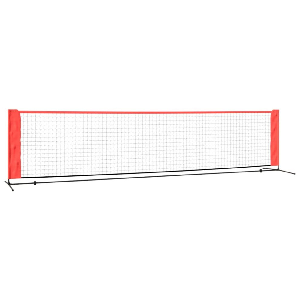 (400 x 100 x 87 cm) vidaXL Tennis Net Black and Red Polyester Portable Net Garden Multi Sizes