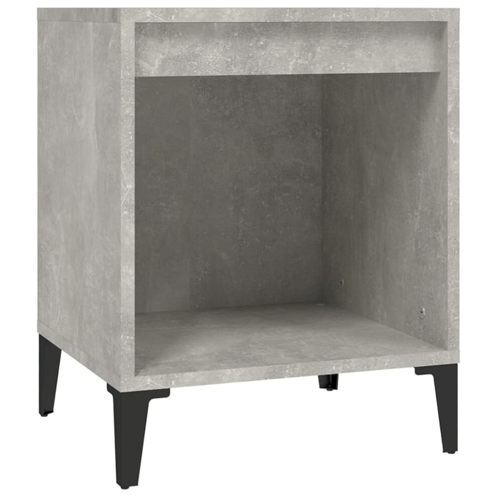 Vidaxl (Concrete Grey) 1/2X Bedside Cabinet White Nightstand Telephone Stand Multi Colours